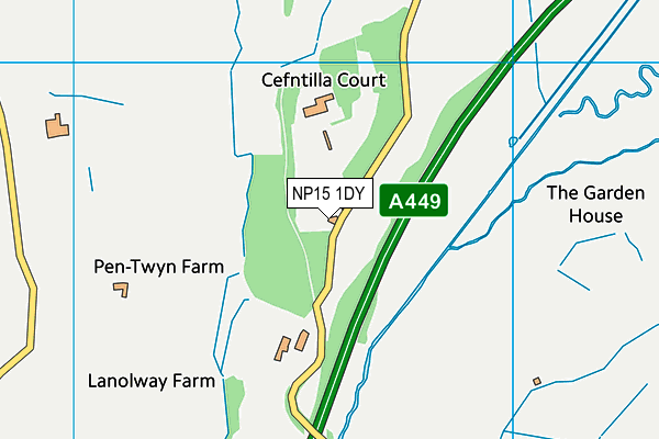 NP15 1DY map - OS VectorMap District (Ordnance Survey) NP15 1DY map - OS VectorMap District (Ordnance Survey)