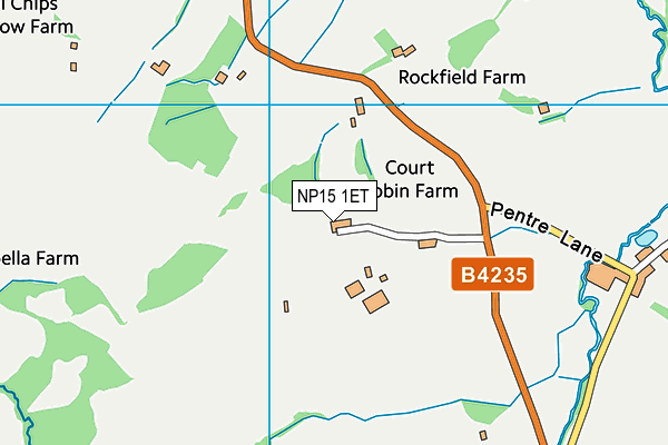 NP15 1ET map - OS VectorMap District (Ordnance Survey)
