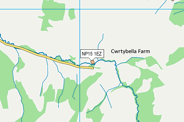 NP15 1EZ map - OS VectorMap District (Ordnance Survey)