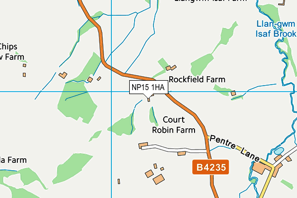 NP15 1HA map - OS VectorMap District (Ordnance Survey)