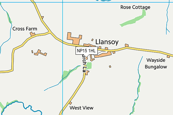 NP15 1HL map - OS VectorMap District (Ordnance Survey)