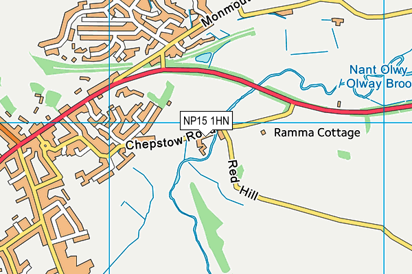 NP15 1HN map - OS VectorMap District (Ordnance Survey) NP15 1HN map - OS VectorMap District (Ordnance Survey)