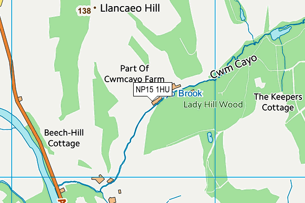 NP15 1HU map - OS VectorMap District (Ordnance Survey)