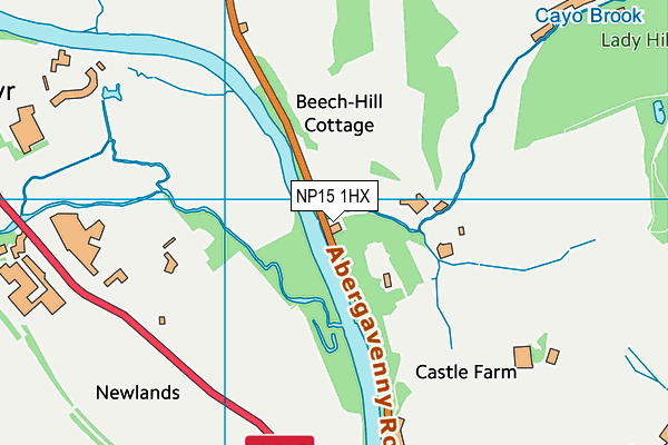 NP15 1HX map - OS VectorMap District (Ordnance Survey) NP15 1HX map - OS VectorMap District (Ordnance Survey)