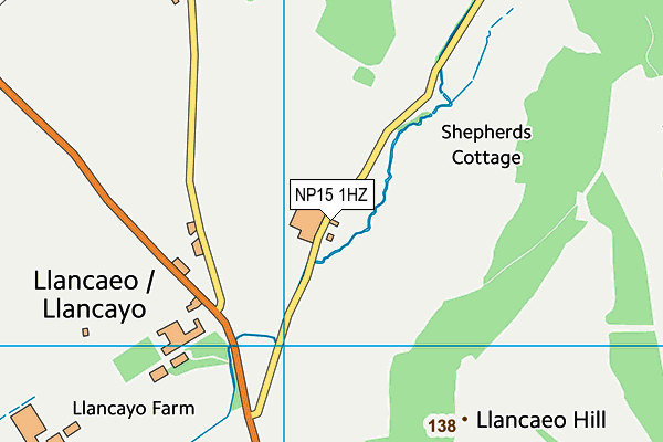 NP15 1HZ map - OS VectorMap District (Ordnance Survey) NP15 1HZ map - OS VectorMap District (Ordnance Survey)
