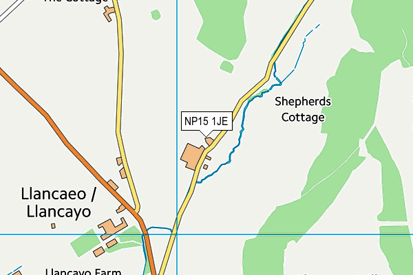 NP15 1JE map - OS VectorMap District (Ordnance Survey) NP15 1JE map - OS VectorMap District (Ordnance Survey)
