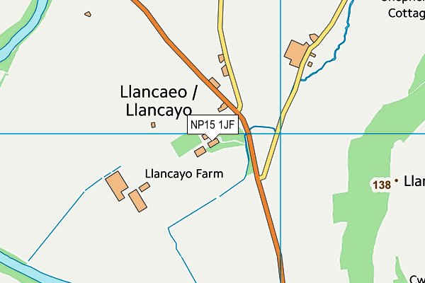NP15 1JF map - OS VectorMap District (Ordnance Survey) NP15 1JF map - OS VectorMap District (Ordnance Survey)