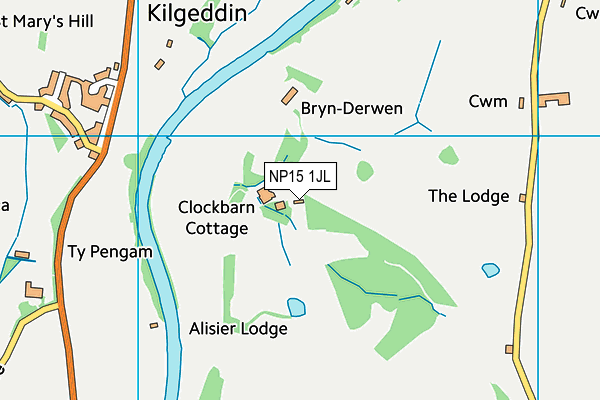 NP15 1JL map - OS VectorMap District (Ordnance Survey) NP15 1JL map - OS VectorMap District (Ordnance Survey)