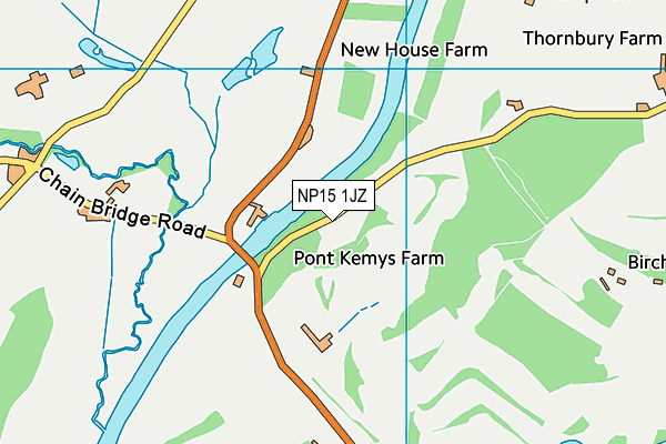 NP15 1JZ map - OS VectorMap District (Ordnance Survey) NP15 1JZ map - OS VectorMap District (Ordnance Survey)