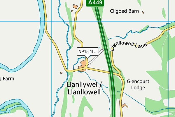 NP15 1LJ map - OS VectorMap District (Ordnance Survey) NP15 1LJ map - OS VectorMap District (Ordnance Survey)