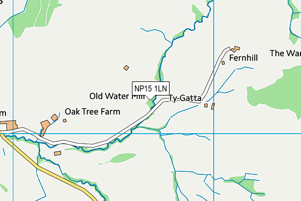 NP15 1LN map - OS VectorMap District (Ordnance Survey) NP15 1LN map - OS VectorMap District (Ordnance Survey)