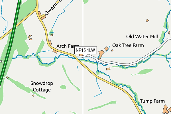NP15 1LW map - OS VectorMap District (Ordnance Survey) NP15 1LW map - OS VectorMap District (Ordnance Survey)