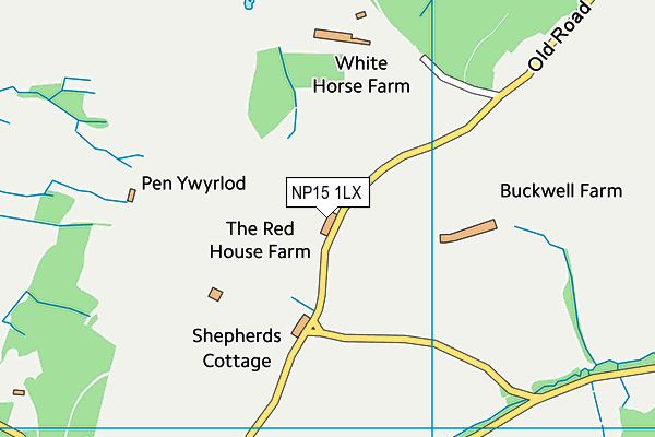 NP15 1LX map - OS VectorMap District (Ordnance Survey) NP15 1LX map - OS VectorMap District (Ordnance Survey)