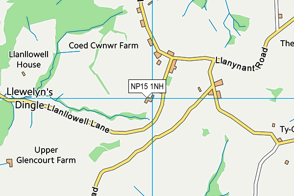NP15 1NH map - OS VectorMap District (Ordnance Survey)