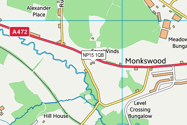 NP15 1QB map - OS VectorMap District (Ordnance Survey) NP15 1QB map - OS VectorMap District (Ordnance Survey)