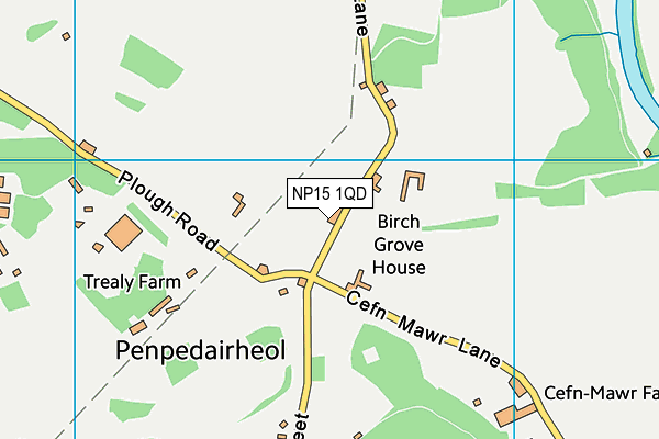 NP15 1QD map - OS VectorMap District (Ordnance Survey) NP15 1QD map - OS VectorMap District (Ordnance Survey)