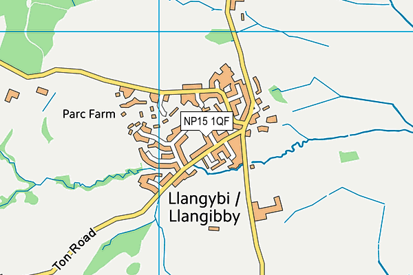 NP15 1QF map - OS VectorMap District (Ordnance Survey)