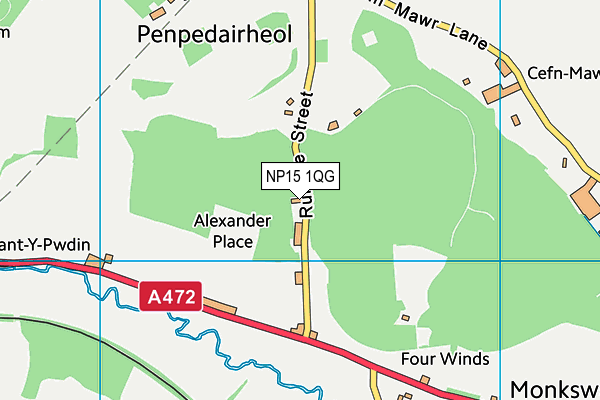 NP15 1QG map - OS VectorMap District (Ordnance Survey) NP15 1QG map - OS VectorMap District (Ordnance Survey)