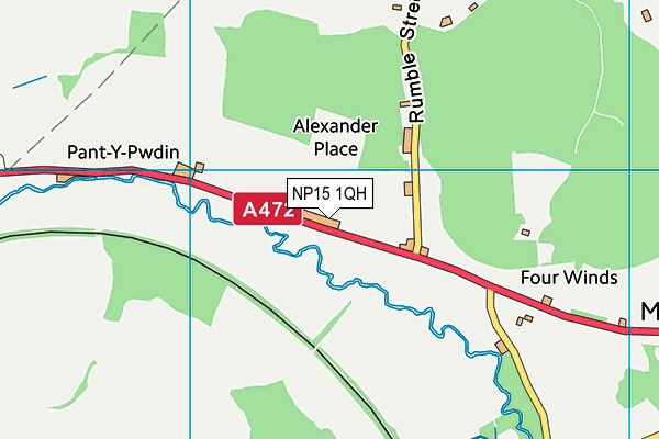 NP15 1QH map - OS VectorMap District (Ordnance Survey) NP15 1QH map - OS VectorMap District (Ordnance Survey)