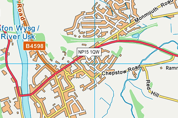 NP15 1QW map - OS VectorMap District (Ordnance Survey) NP15 1QW map - OS VectorMap District (Ordnance Survey)