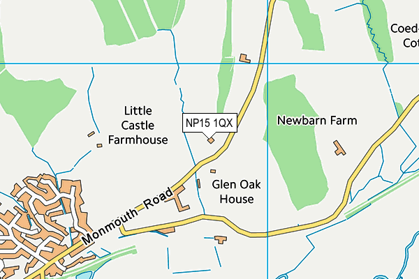 NP15 1QX map - OS VectorMap District (Ordnance Survey) NP15 1QX map - OS VectorMap District (Ordnance Survey)