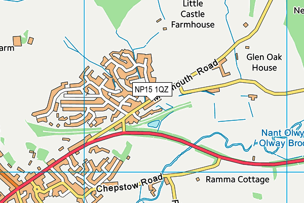 NP15 1QZ map - OS VectorMap District (Ordnance Survey) NP15 1QZ map - OS VectorMap District (Ordnance Survey)