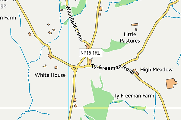 NP15 1RL map - OS VectorMap District (Ordnance Survey) NP15 1RL map - OS VectorMap District (Ordnance Survey)