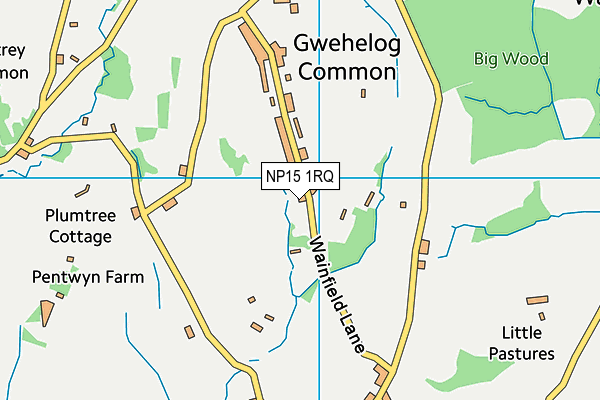 NP15 1RQ map - OS VectorMap District (Ordnance Survey) NP15 1RQ map - OS VectorMap District (Ordnance Survey)