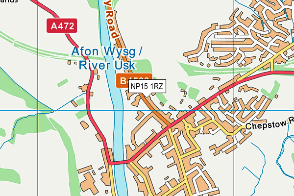NP15 1RZ map - OS VectorMap District (Ordnance Survey)