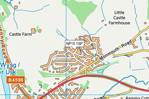 NP15 1SP map - OS VectorMap District (Ordnance Survey)