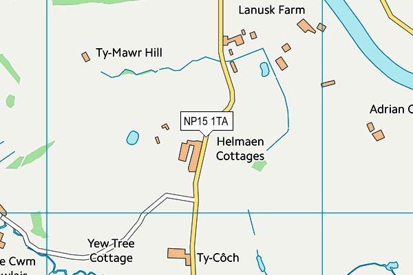 NP15 1TA map - OS VectorMap District (Ordnance Survey) NP15 1TA map - OS VectorMap District (Ordnance Survey)