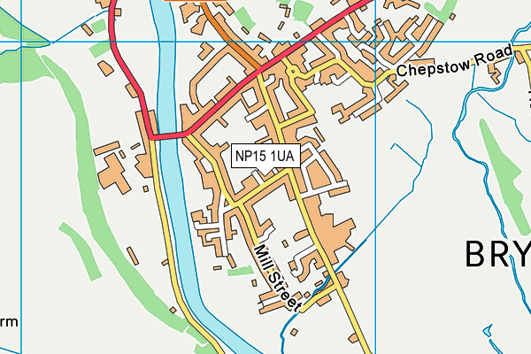 NP15 1UA map - OS VectorMap District (Ordnance Survey) NP15 1UA map - OS VectorMap District (Ordnance Survey)