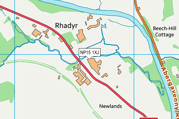 NP15 1XJ map - OS VectorMap District (Ordnance Survey) NP15 1XJ map - OS VectorMap District (Ordnance Survey)