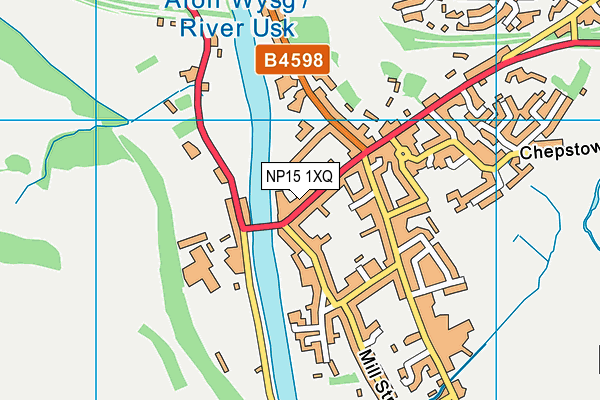 NP15 1XQ map - OS VectorMap District (Ordnance Survey) NP15 1XQ map - OS VectorMap District (Ordnance Survey)