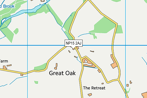 NP15 2AJ map - OS VectorMap District (Ordnance Survey) NP15 2AJ map - OS VectorMap District (Ordnance Survey)