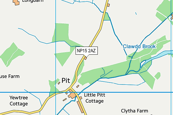 NP15 2AZ map - OS VectorMap District (Ordnance Survey) NP15 2AZ map - OS VectorMap District (Ordnance Survey)