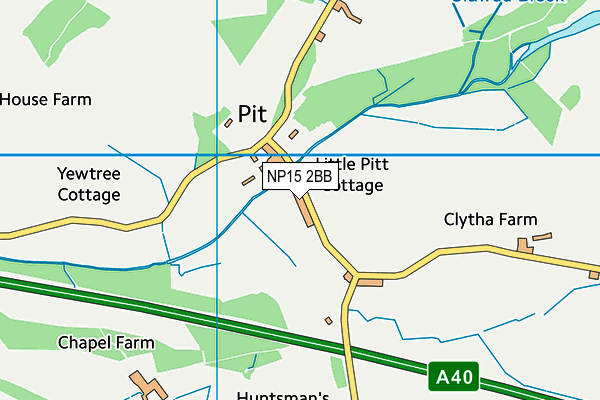 NP15 2BB map - OS VectorMap District (Ordnance Survey) NP15 2BB map - OS VectorMap District (Ordnance Survey)