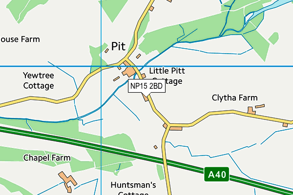 NP15 2BD map - OS VectorMap District (Ordnance Survey) NP15 2BD map - OS VectorMap District (Ordnance Survey)