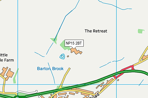 NP15 2BT map - OS VectorMap District (Ordnance Survey) NP15 2BT map - OS VectorMap District (Ordnance Survey)