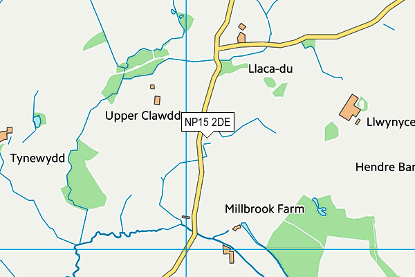 NP15 2DE map - OS VectorMap District (Ordnance Survey) NP15 2DE map - OS VectorMap District (Ordnance Survey)