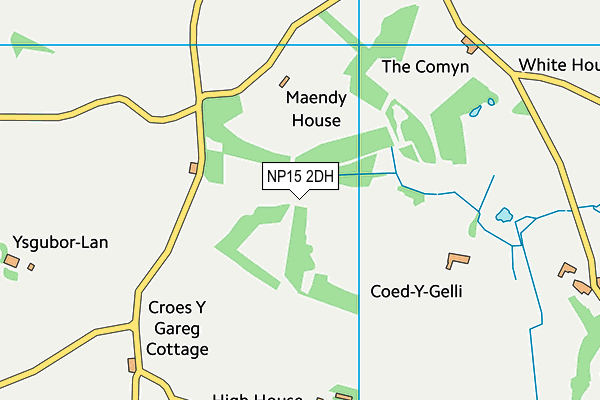 NP15 2DH map - OS VectorMap District (Ordnance Survey) NP15 2DH map - OS VectorMap District (Ordnance Survey)