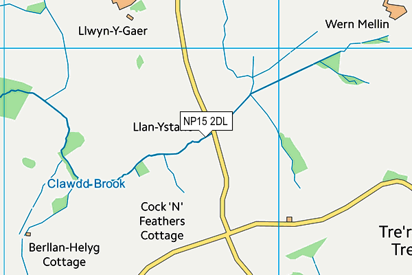 NP15 2DL map - OS VectorMap District (Ordnance Survey) NP15 2DL map - OS VectorMap District (Ordnance Survey)