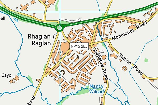NP15 2EJ map - OS VectorMap District (Ordnance Survey)