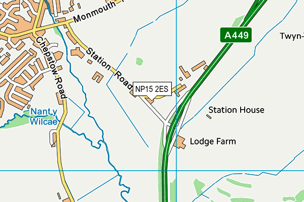NP15 2ES map - OS VectorMap District (Ordnance Survey) NP15 2ES map - OS VectorMap District (Ordnance Survey)
