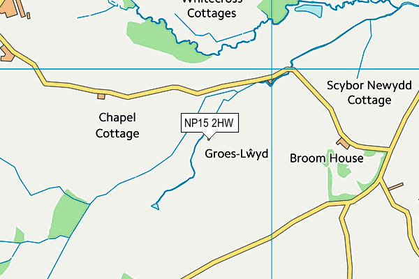 NP15 2HW map - OS VectorMap District (Ordnance Survey) NP15 2HW map - OS VectorMap District (Ordnance Survey)