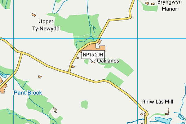 NP15 2JH map - OS VectorMap District (Ordnance Survey) NP15 2JH map - OS VectorMap District (Ordnance Survey)