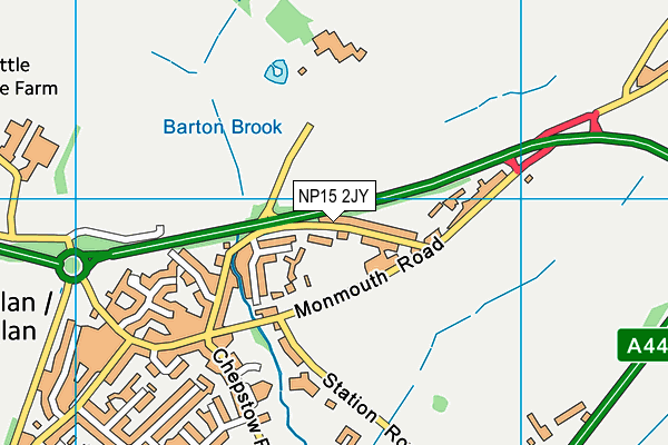NP15 2JY map - OS VectorMap District (Ordnance Survey)