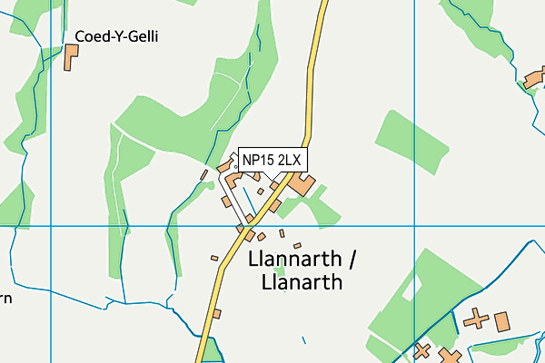 NP15 2LX map - OS VectorMap District (Ordnance Survey) NP15 2LX map - OS VectorMap District (Ordnance Survey)