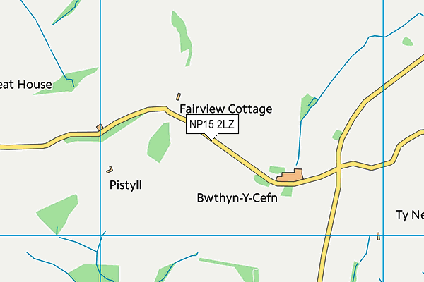 NP15 2LZ map - OS VectorMap District (Ordnance Survey)