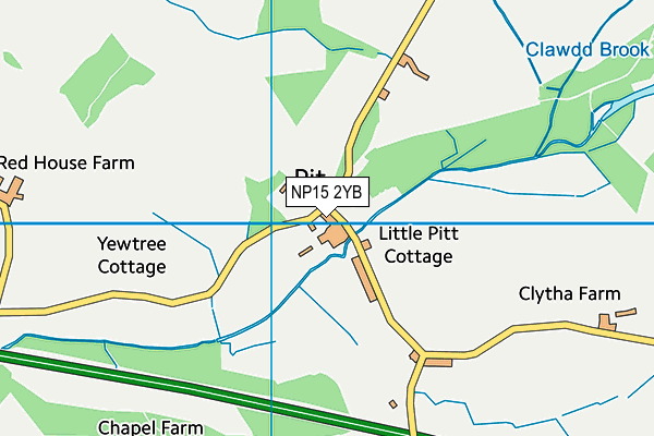 NP15 2YB map - OS VectorMap District (Ordnance Survey)